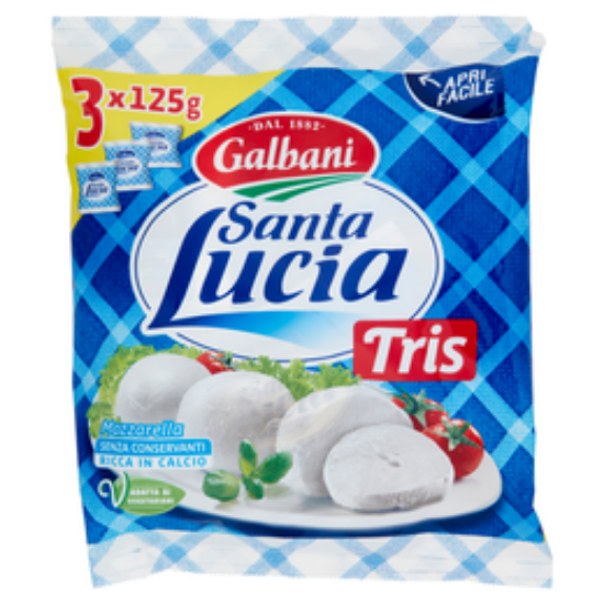 Immagine di Mozz.Tris Santa Lucia 3x125g